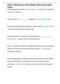 MSSC- Maintenance with Multiple Choice Exam Q&As &lpar;2023&rpar;