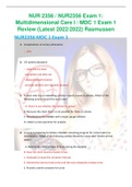 NUR 2356 &sol; NUR2356 Exam 1&colon; Multidimensional Care I &sol; MDC 1 Exam 1 Review &lpar;Latest 2022&sol;2022&rpar; Rasmussen
