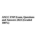 ANCC FNP Exam, Questions and Answers 2023 (Graded 100%)