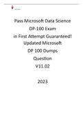 Pass Microsoft Data Science DP-100 Exam in First Attempt Guaranteed! Updated Microsoft  DP 100 Dumps Question V11.02 -2023