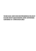 NURS / NURS 6521N Advanced Pharmacology EXAM TEST QUESTIONS AND ANSWERS GRADED A+ UPDATED 2023
