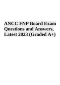 ANCC FNP Board Exam (Questions and Answers, Latest 2023 Graded A+)