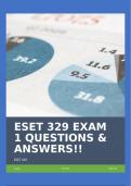 ESET 329 EXAM 1 QUESTIONS & ANSWERS&excl;&excl;