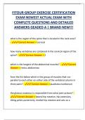 FITOUR GROUP EXERCISE CERTIFICATION  EXAM NEWEST ACTUAL EXAM WITH  COMPLETE QUESTIONS AND DETAILED  ANSWERS GEADED A &vert; BRAND NEW&excl;&excl;&excl; 