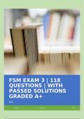 FSM EXAM 3 &vert; 118 QUESTIONS &vert; WITH PASSED SOLUTIONS GRADED A&plus;