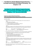 Test Bank for Dewits Medical Surgical Nursing Concepts and Practice 4th Edition Stromber-guaranteed pass with  this test bank-2022-2023 