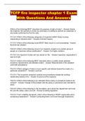TCFP fire inspector chapter 1 Exam With Questions And Answers