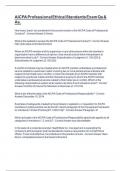 AICPA Professional Ethical Standards Exam Qs & As&period;
