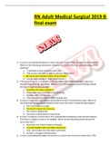 RN Adult Medical Surgical 2019 B final exam