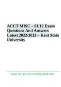 ACCT MISC – SU12 Exam  Questions And Answers  Latest 2022/2023