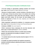 FTCE Physical Education Certification Exam 2022&semi;solved correctly