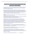 Series 63 - Practice Exam Questions And Answers&sol; Download&period;