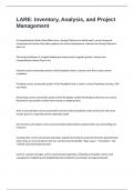 LARE&colon; Inventory&comma; Analysis&comma; and Project Management exam 2024&sol;2025 with 100&percnt; correct answers