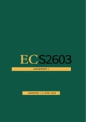 ECS2603  ASSIGNMENT 4 (QUIZ) SEMESTER 1 2023 
