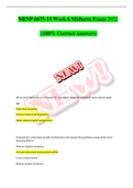 NRNP 6675-15 Week 6 Midterm Exam 2022     &lpar;100&percnt; Correct Answers&rpar;