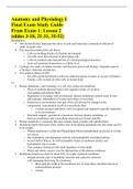 Anatomy and Physiology I Final Exam Study Guide From Exam 1: Lesson 2 (slides 3-18, 21-31, 35-52)