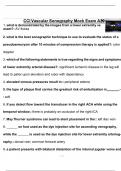 CCI Vascular Sonography Mock Exam A20&period;pdf correctly answered