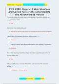 INTB 3080&colon; Chapter 2 Quiz Questions  and Correct Answers the Latest Update and Recommended Version