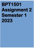 BPT1501 Assignment 2 Semester 1 2023