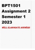 BPT1501 Assignment 2 Semester 1 2023