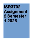 ISR3702 Assignment 2 Semester 1 2023 