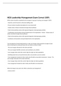 HESI Leadership Management Exam Correct 100&percnt;