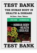TEST BANK FOR THE HUMAN BODY IN HEALTH & 7TH EDITION BY PATTON, THIBODEAU The Human Body in Health & Disease 7th Edition, Patton Test Bank (Complete Test Bank Chapter 1-25) Isbn-9780323402118