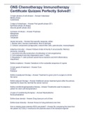 ONS Chemotherapy Immunotherapy Certificate Quizzes Perfectly Solved&excl;&excl;