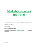 Med aide state test 2023&sol;2024