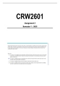 CRW2601 ASSIGNMENT 1&2 SEMESTER 2 2020