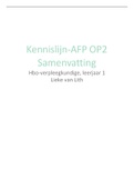 Samenvatting kennislijn AFP, OP2 leerjaar 1