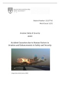 Accident Causation due to Human Factors in Aviation and Enhancements to Safety and Security