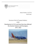 Development of LCCs and how they have affected the Aviation Industry and Passengers, 1971- 2022