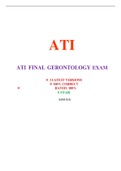 ATI FINAL GERONTOLOGY EXAM (3 LATEST VERSIONS | WITH COMPLETE SOLUTIONS.
