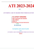 ATI NURSING CARE OF CHILDREN PROCTORED EXAM TEST BANK &sol; NURSING CARE OF CHILDREN ATI PROCTORED EXAM TEST BANK &sol; NURSING CARE OF CHILDREN PROCTORED ATI EXAM TEST BANK&colon;LATEST 2023