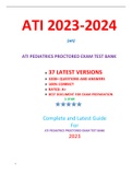  ATI PEDIATRICS PROCTORED EXAM TEST BANK &sol; PEDIATRICS ATI PROCTORED EXAM TEST BANK &sol; PEDIATRICS PROCTORED ATI EXAM TEST BANK&colon;LATEST 2023