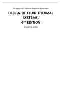 INSTRUCTOR'S SOLUTIONS MANUAL TO ACCOMPANY   DESIGN OF FLUID THERMAL SYSTEMS   FOURTH EDITION       WILLIAM S. JANNA