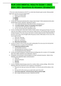 NUR 2459 MENTAL HEALTH EXAM 1 2023-2024 300+ Questions & Answers (Graded A+)
