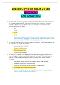2023 HESI PN EXIT EXAM V3 110 QUESTIONS AND ANSWER&lpar;S&rpar;   1&period;&Tab;An adult client experiences a gasoline tank fire when riding