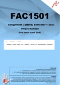 FAC1501 Assignment 3 Semester 1 2023 () 