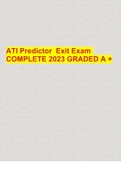 ATI Predictor Exit Exam COMPLETE 2023 GRADED A +