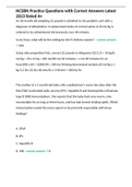 NCSBN Practice Exam Questions solved