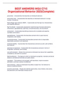BEST ANSWERS WGU C715 Organizational Behavior 2023&lpar;Complete&rpar;