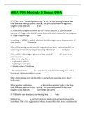 MHA 705 Module 5 Exam Q&A
