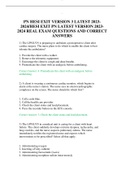 PN HESI EXIT VERSION 3 LATEST 2023-2024/HESI EXIT PN LATEST VERSION 2023-2024 REAL EXAM QUESTIONS AND CORRECT ANSWERS
