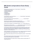  MN Dental Jurisprudence Exam Study Guide  questions and answers 2023