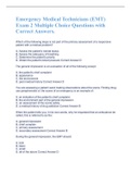 Emergency Medical Technicians &lpar;EMT&rpar; Exam 2 Multiple Choice Questions with Correct Answers&period; 