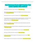 Hesi Entrance Exam A&P Practice Test Latest Update 2022 Rated A&plus;