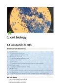IB Biology SL: Topic 1 - Cell Biology