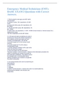 Emergency Medical Technicians &lpar;EMT&rpar;-BASIC EXAM 2 Questions with Correct Answers&period; 